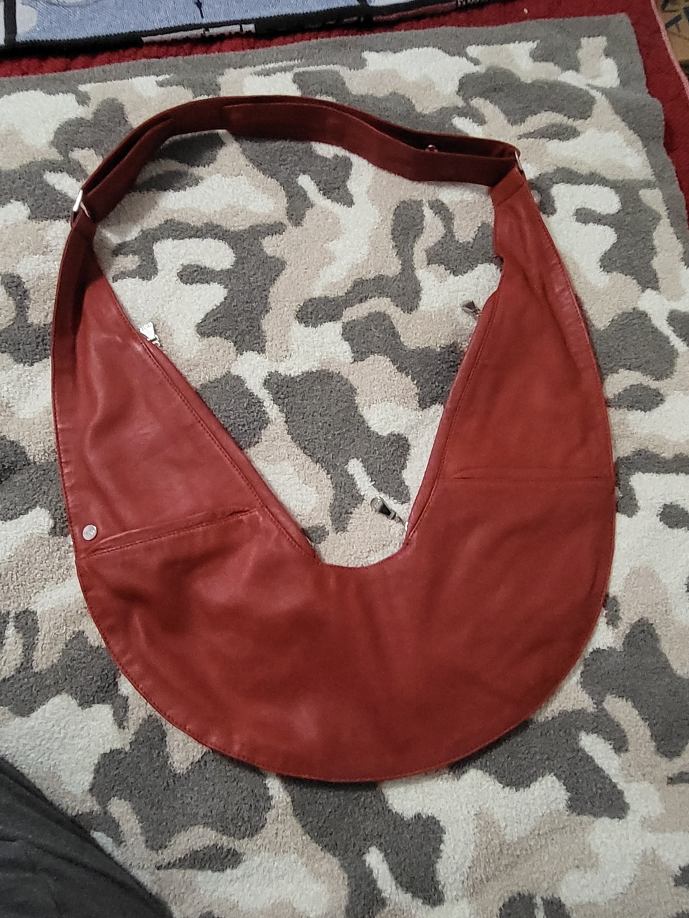 Red Leather Sash Bag, Like New